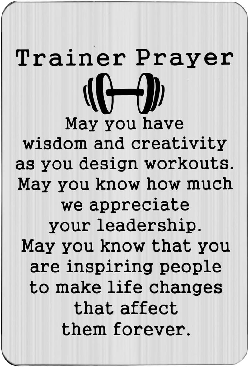 OKEYCH Personal Trainer Gift Fitness Trainer Prayer Wallet C-ard Fitness Coach Jewelry Gym Teacher Gift - Image 1